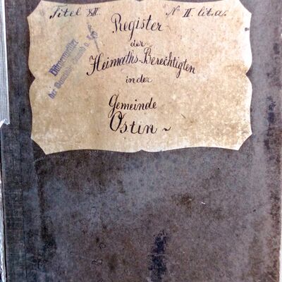 Bild vergrößern: Archiv Register der Heiratsberechtigten in d.Gemeinde Ostin(bis 1926danach Gmund) (1)
